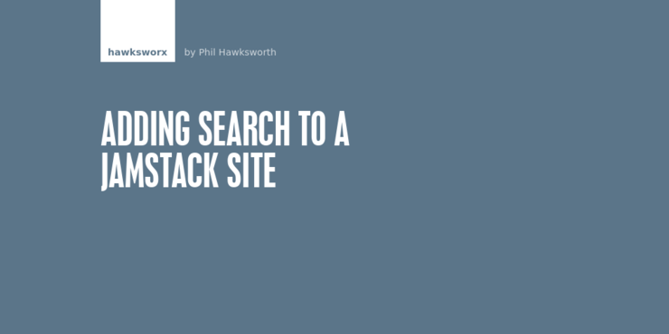 Adding search to a JAMstack site logo or screenshot