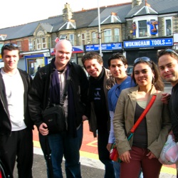 The six travelers in Reading before departing.