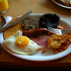 A typical Scottish breakfast.