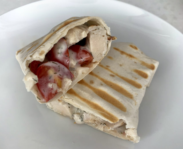 Tangy Warm Chicken Wrap